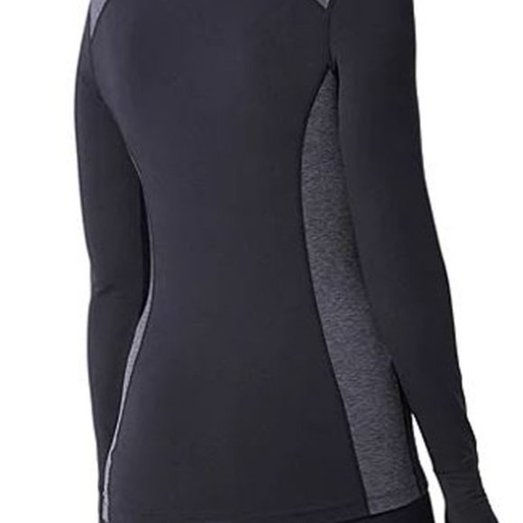 NEW - Women's Microfibre Thermal Crewneck Top - Black Grey, Size S - Picture 3 of 4